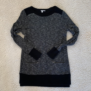 Halogen Women’s Medium Black‎ & Gray Long Sleeve Sweater